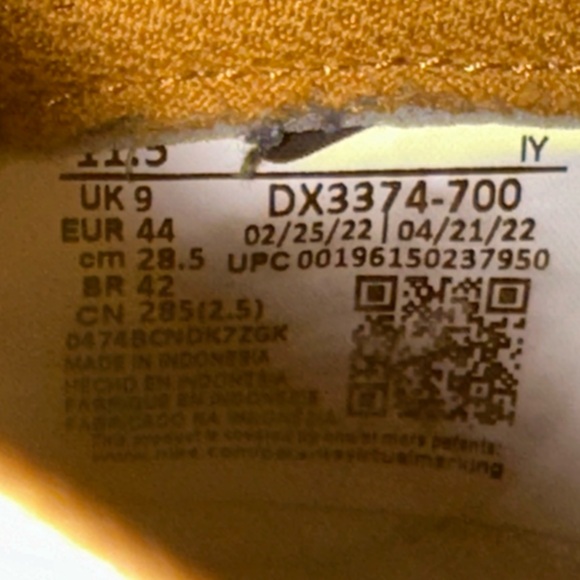 Nike Dunk Low Quilted Wheat (Wmns Size 11.5) Mens Size 10. - Picture 7 of 7